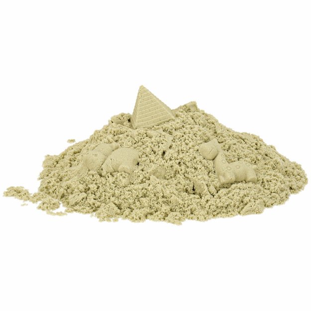 Kinetinis smėlis 1 kg maišelyje, natūralus smėlio spalvos