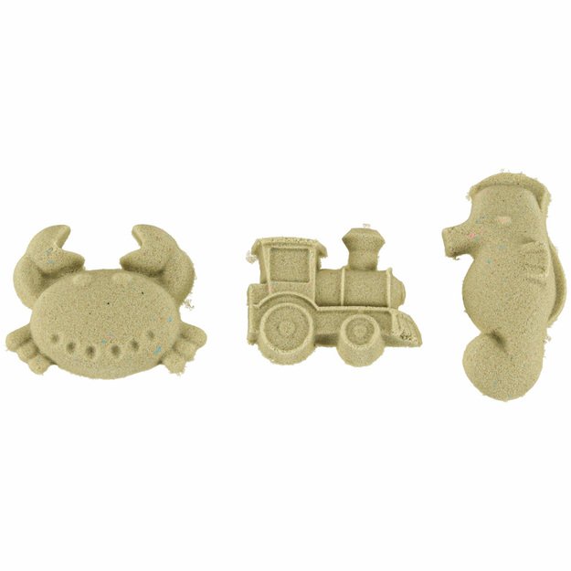 Kinetinis smėlis 1 kg maišelyje, natūralus smėlio spalvos