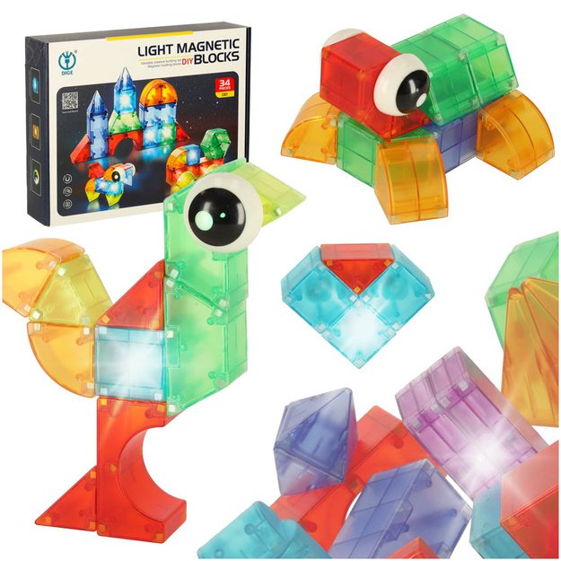 Magnetinė konstrukcija blokuoja &scaron;viečiančias 3D figūras 32el.