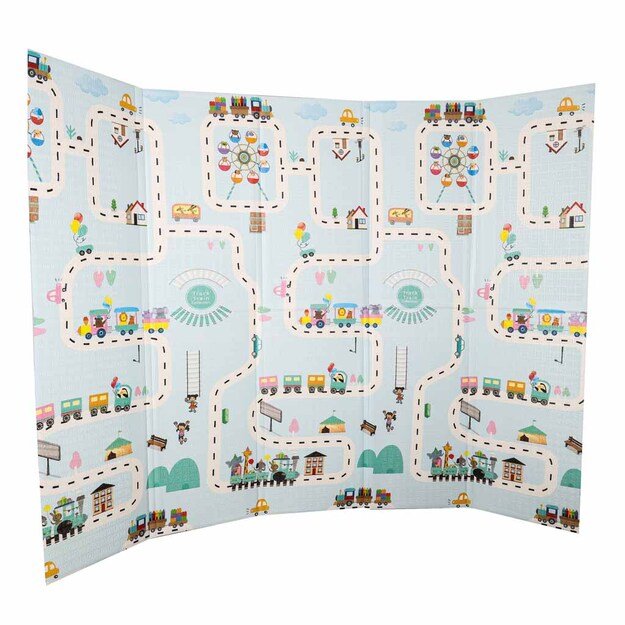 &Scaron;vietimo putplasčio kilimėlis dvipusis sulankstomas 150x200cm balionai gatvė