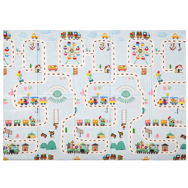 &Scaron;vietimo putplasčio kilimėlis dvipusis sulankstomas 150x200cm balionai gatvė