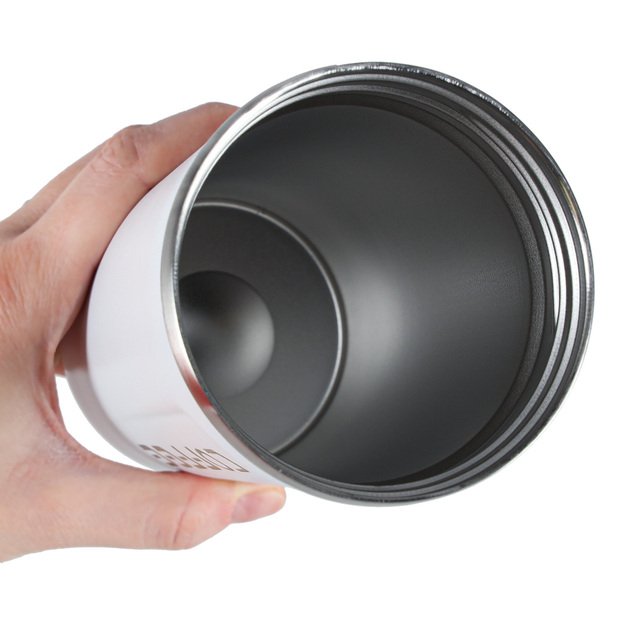 LED kelioninis puodelis su kandikliu 500ml, baltas