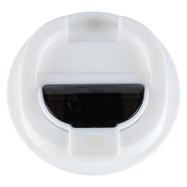 LED kelioninis puodelis su kandikliu 500ml, baltas