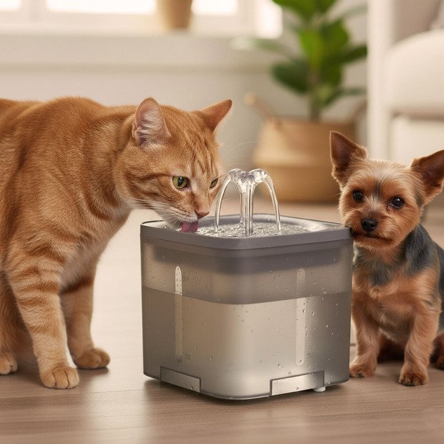 Geriamasis fontanas &scaron;uniui, katei, augintiniui, automatinis USB gertuvė 2l valymo filtras