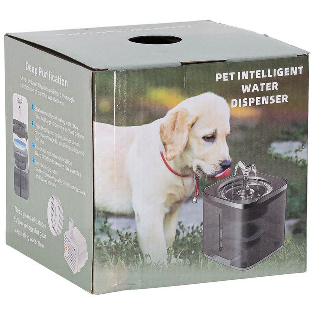 Geriamasis fontanas &scaron;uniui, katei, augintiniui, automatinis USB gertuvė 2l valymo filtras