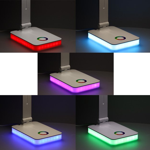 Stalinė LED lempa USB lietimui jautrus ap&scaron;viestos RGB &scaron;viesos valdymas
