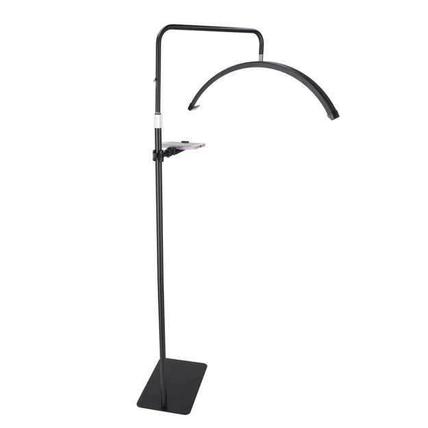 Blakstienų priauginimo lempa LED 36W reguliuojama kosmetikos be &scaron;e&scaron;ėlių lanko juoda