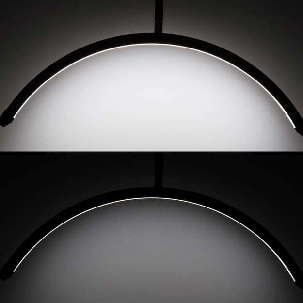 Blakstienų priauginimo lempa LED 36W reguliuojama kosmetikos be &scaron;e&scaron;ėlių lanko juoda