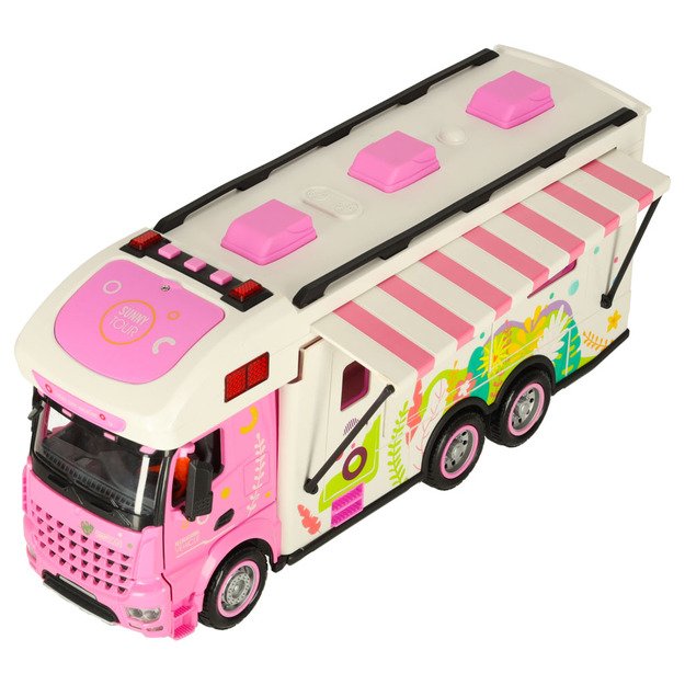 Nuotoliniu būdu valdomas kemperis Nuotoliniu būdu valdomas kemperis auto 2,4 GHz garsai žibintai aksesuarai rožinės spalvos