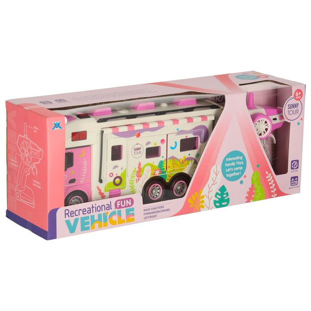 Nuotoliniu būdu valdomas kemperis Nuotoliniu būdu valdomas kemperis auto 2,4 GHz garsai žibintai aksesuarai rožinės spalvos