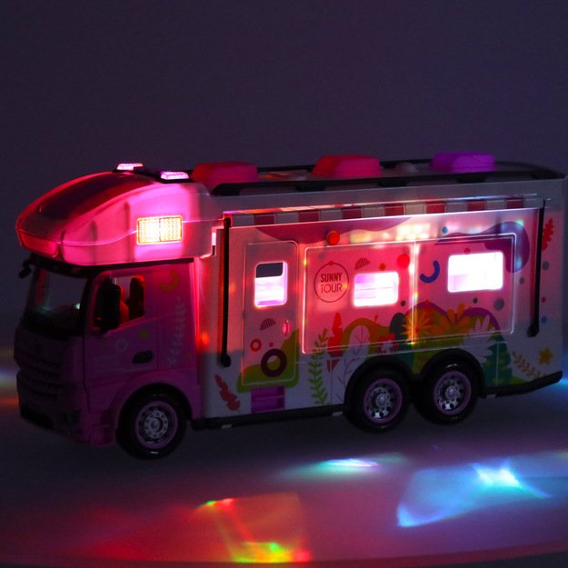 Nuotoliniu būdu valdomas kemperis Nuotoliniu būdu valdomas kemperis auto 2,4 GHz garsai žibintai aksesuarai rožinės spalvos