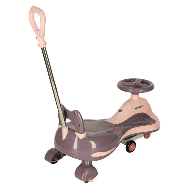 LED Swing FIX S2 gravitacinis paspirtukas su rankena violetinės spalvos ne daugiau kaip 100 kg