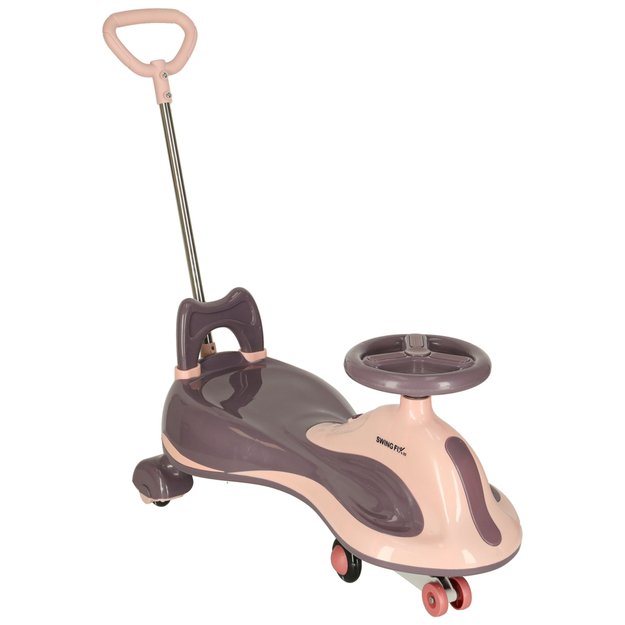 LED Swing FIX S2 gravitacinis paspirtukas su rankena violetinės spalvos ne daugiau kaip 100 kg