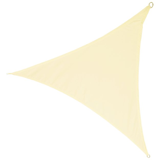 LUARO sodo terasos skėčiai nuo saulės 4x4x4 m trikampis smėlio spalvos