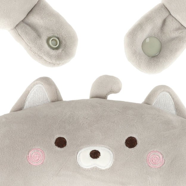 Kelioninė pagalvėlė 2in1 kaklo ritinėlis lėktuvui, automobiliui, talismanas, katė