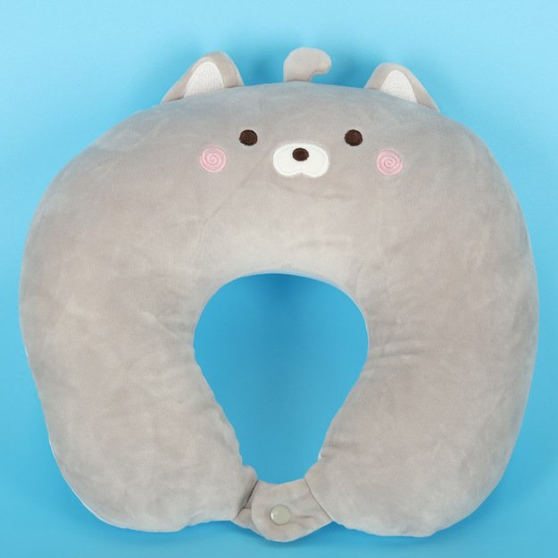 Kelioninė pagalvėlė 2in1 kaklo ritinėlis lėktuvui, automobiliui, talismanas, katė