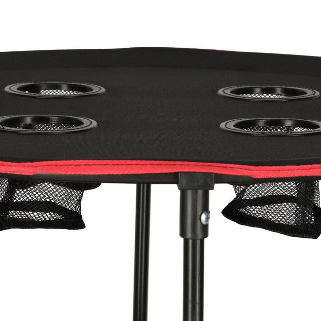 Kelioninis sulankstomas stalas su dangčiu juodas