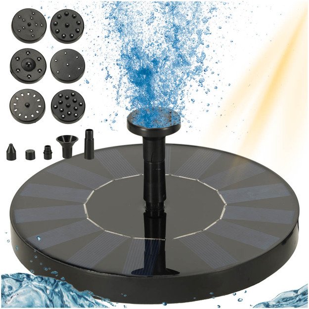 Saulės fontanas sodo tvenkinio tvenkinio plūduriuojantis siurblys sodui 16cm