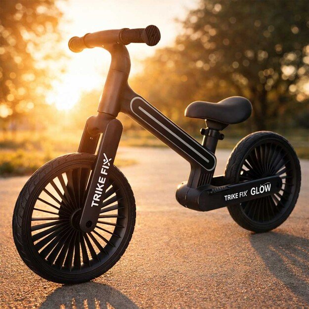 Triratis Fix Glow LED krosinis dviratis juodas