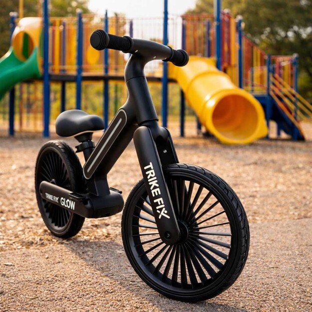 Triratis Fix Glow LED krosinis dviratis juodas