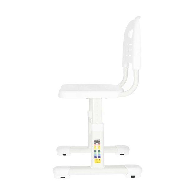 Vaikų mokyklinis ra&scaron;omasis stalas reguliuojama kėdė LED &scaron;viesa USB balta