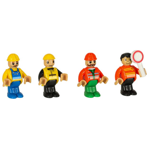 Medinių traukinių lokomotyvų statybos aik&scaron;telė 55 dalys