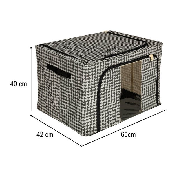 Spintos patalynės organizatorius su rėmu baltas juodas 100L