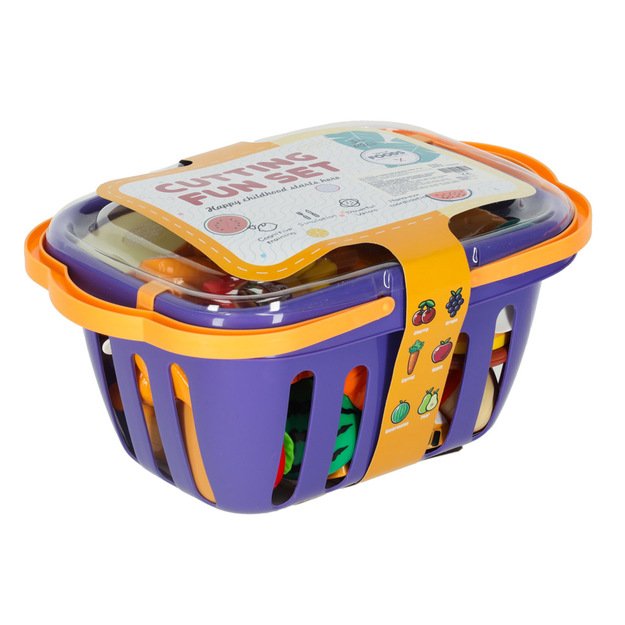 Daržovių ir vaisių pjaustymo rinkinys 36 el. su priedais krep&scaron;yje - kūrybi&scaron;ka maisto gaminimo pramoga