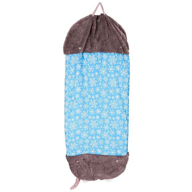 Vaiki&scaron;kas miegmai&scaron;is turistinė pagalvė 2in1 135x50cm mėlyna