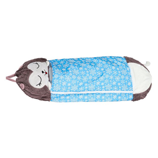 Vaiki&scaron;kas miegmai&scaron;is turistinė pagalvė 2in1 135x50cm mėlyna