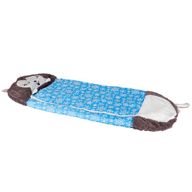 Vaiki&scaron;kas miegmai&scaron;is turistinė pagalvė 2in1 135x50cm mėlyna