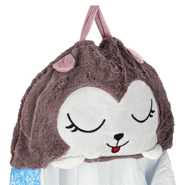 Vaiki&scaron;kas miegmai&scaron;is turistinė pagalvė 2in1 135x50cm mėlyna