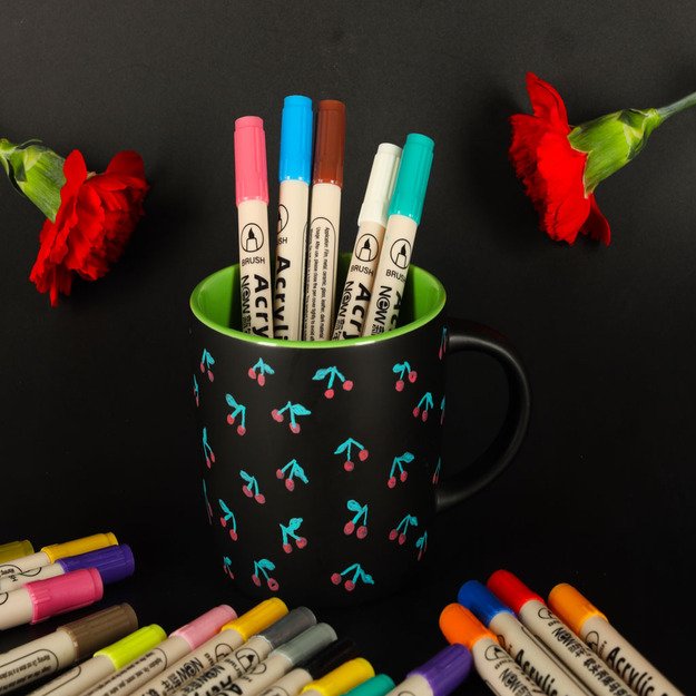 Akriliniai audinių žymekliai akmeniniai žymekliai  pasidaryk pats  vandeniui atsparūs žymekliai 24 vnt.