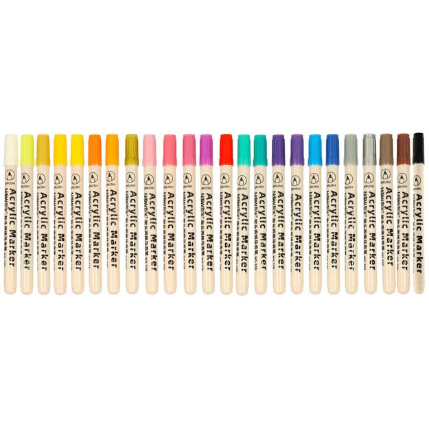 Akriliniai audinių žymekliai akmeniniai žymekliai  pasidaryk pats  vandeniui atsparūs žymekliai 24 vnt.