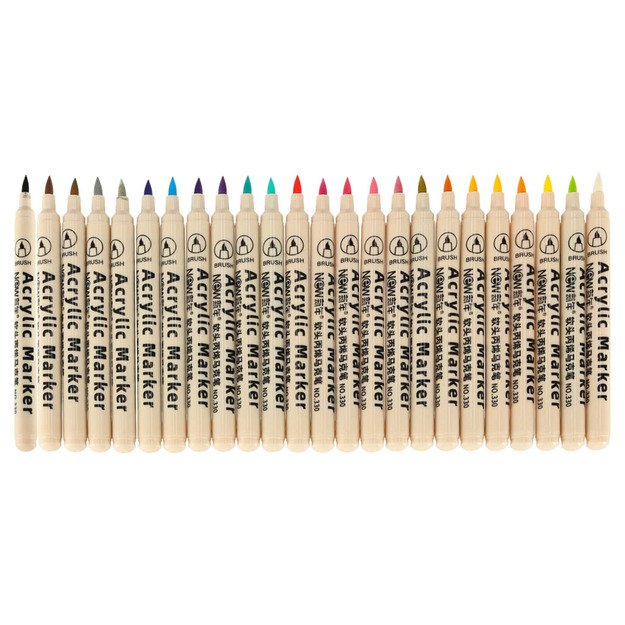 Akriliniai audinių žymekliai akmeniniai žymekliai  pasidaryk pats  vandeniui atsparūs žymekliai 24 vnt.