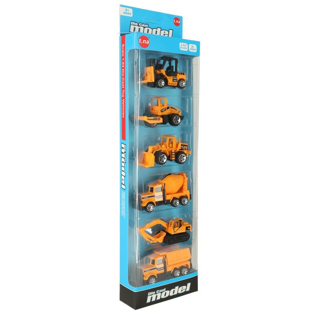 Statybinių ma&scaron;inų automobilių rinkinys i&scaron; 6 dalių