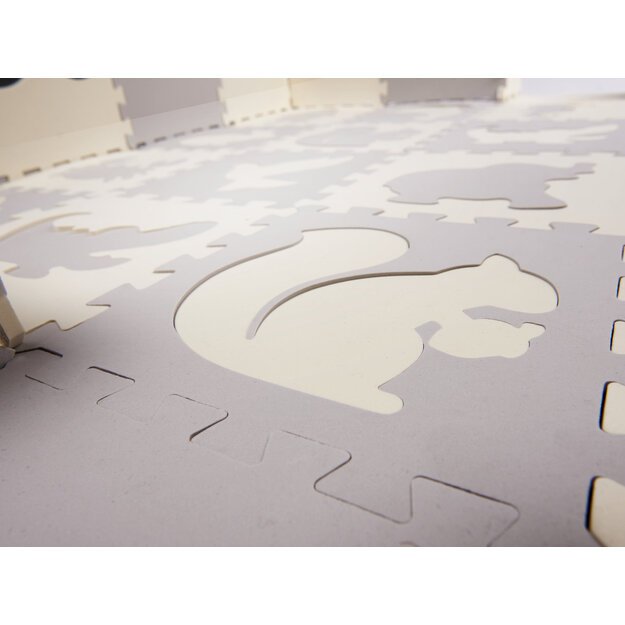 Vaikų, kūdikių žaidimų kilimėlis/ Vaikiškas kilimėlis iš putplasčio 36el. pilka