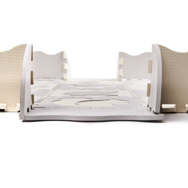 Vaikų, kūdikių žaidimų kilimėlis/ Vaikiškas kilimėlis iš putplasčio 36el. pilka