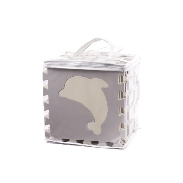 Vaikų, kūdikių žaidimų kilimėlis/ Vaikiškas kilimėlis iš putplasčio 36el. pilka