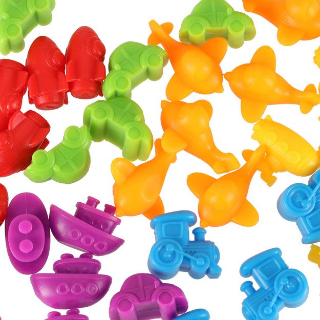 Montessori Automobiliai rūšiavimo žaidimas mokymuisi skaičiuoti 