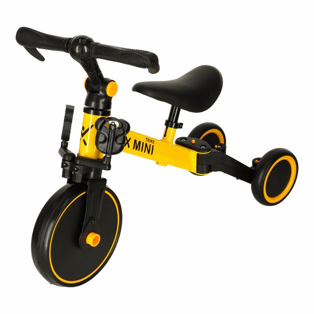 Trike Fix Mini krosinis triratukas 3in1 su pedalais geltonas