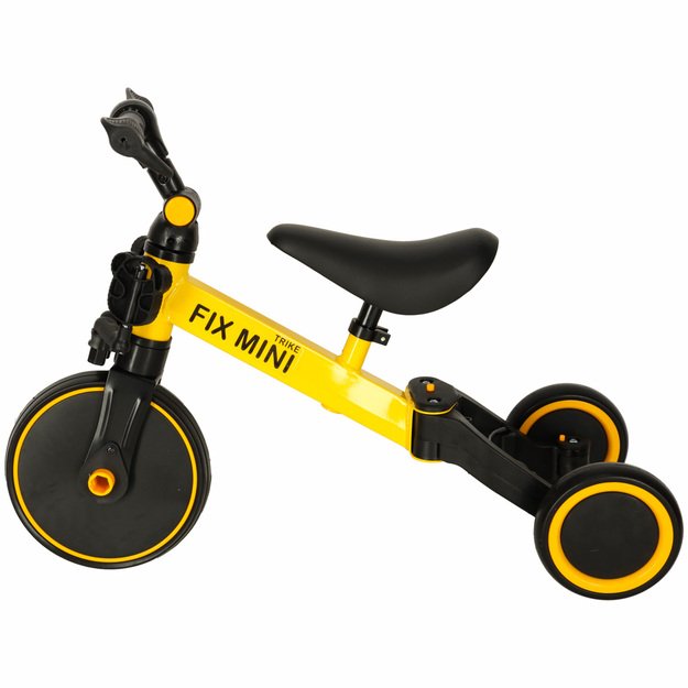 Trike Fix Mini krosinis triratukas 3in1 su pedalais geltonas