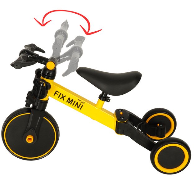 Trike Fix Mini krosinis triratukas 3in1 su pedalais geltonas