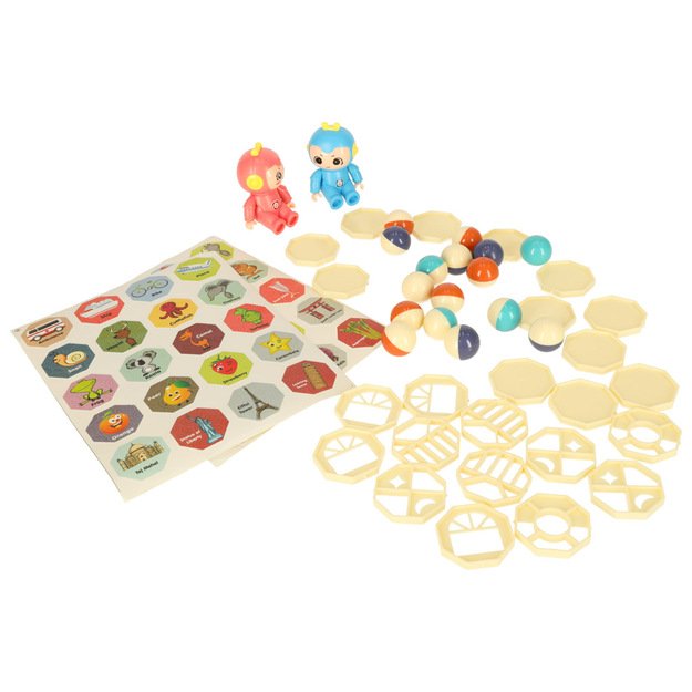 Magnetinių plytų marmuro kamuolio takelis su garso muzika 118 elementų