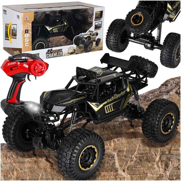 RC automobilis Rock Crawler 2.4GHz 1:8 51cm juodas