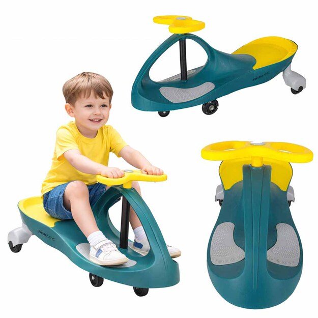 Gravitacijos kalneliai &scaron;viečiantys LED ratai žalia geltona