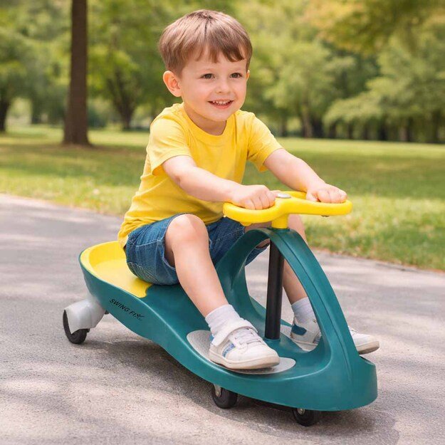 Gravitacijos kalneliai &scaron;viečiantys LED ratai žalia geltona