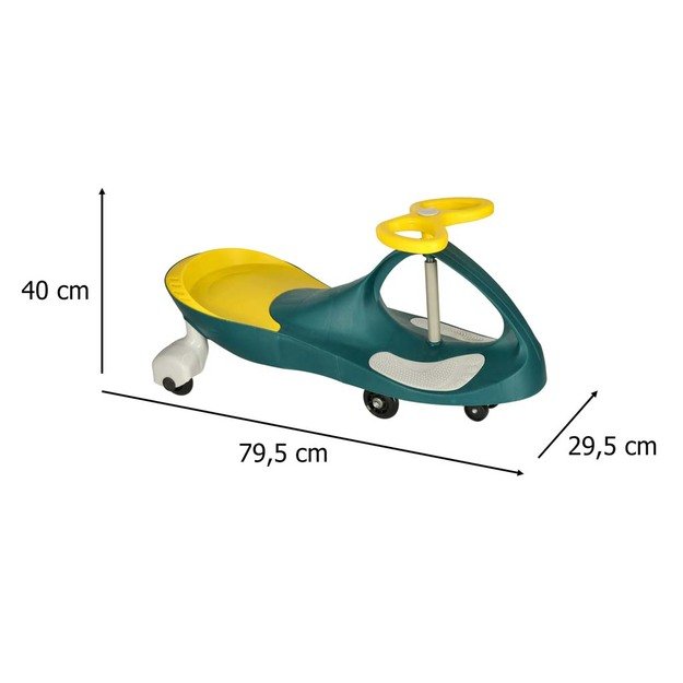 Gravitacijos kalneliai &scaron;viečiantys LED ratai žalia geltona