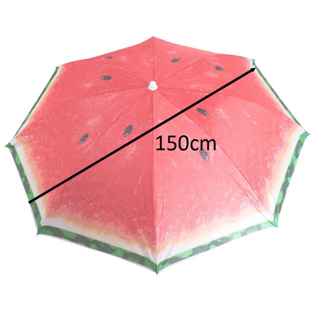 Paplūdimio sodo skėtis reguliuojamas 150 cm sulaužytas arbūzas