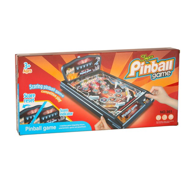 Pinball flipper arkadinis žaidimų stalas su šviesomis ir muzika